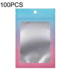 100PCS Aluminum Foil Ziplock Bag Jewelry Data Line Sealed Packaging Bag, Size: 14x20cm (Blue Gradually Pink) - 1
