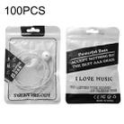 100PCS Headphone Data Cable Self-sealing Packaging Bag Pearl Zipper Bag(Black) - 1