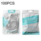 100PCS Headphone Data Cable Self-sealing Packaging Bag Pearl Zipper Bag(Blue) - 1