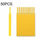 50 PCS Needle Shape Self-adhesive Data Cable Organizer Colorful Bundles 12 x 145mm(Yellow) - 1