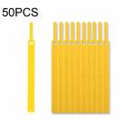 50 PCS Needle Shape Self-adhesive Data Cable Organizer Colorful Bundles 15 x 200mm(Yellow) - 1