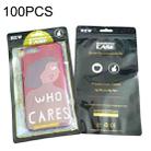 100PCS Phone Case Plastic Self-Sealing Pearl Packaging Bags, Size: 12x21cm (Black) - 1