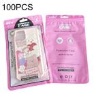 100PCS Phone Case Plastic Self-Sealing Pearl Packaging Bags, Size: 12x21cm (Pink) - 1