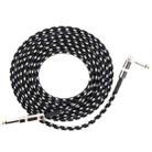 Guitar Connection Wire Folk Bass Performance Noise Reduction Elbow Audio Guitar Wire, Size: 1m(Black White) - 1