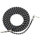 Guitar Connection Wire Folk Bass Performance Noise Reduction Elbow Audio Guitar Wire, Size: 3m(Black White) - 1