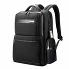 Bopai 61-86611 Multifunctional Wear-resistant Anti-theft Laptop Backpack with USB Charging Hole(Black) - 1