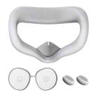 VR Silicone Eye Mask+Lens Protective Cover+Joystick Hat, For Oculus Quest 2(Gray) - 1