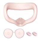 VR Silicone Eye Mask+Lens Protective Cover+Joystick Hat, For Oculus Quest 2(Pink) - 1