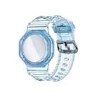 TPU Glacier Strap Child Adult GPS Finder Wristband for AirTag Tracker, Color: Transparent Blue - 1