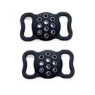 2  PCS Contrast Color Perforated Pet Collar Silicone Cover for AirTag(Black and Gray) - 1