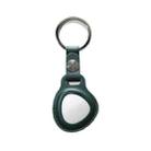 Leather Keychain Protective Sleeve For Huawei Tag GPS Tracker Locator(Dark Green) - 1