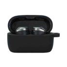 For Jabra Elite75T Sports Bluetooth Headphones Soft Silicone Case with hooks(Black) - 1