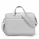 Airbag Thickened Laptop Portable Messenger Bag, Size: 14.1 inches(Light Gray) - 1