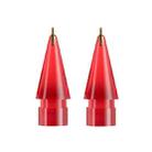 For Apple Pencil 1/2 2pcs Stylus Transparent Replacement Needle Nib, Spec: Extended (Red) - 1