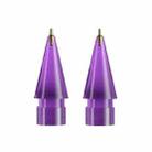 For Apple Pencil 1/2 2pcs Stylus Transparent Replacement Needle Nib, Spec: Extended (Purple) - 1