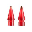 For Apple Pencil 1/2 2pcs Stylus Transparent Replacement Needle Nib, Spec: Round (Red) - 1