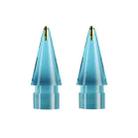 For Apple Pencil 1/2 2pcs Stylus Transparent Replacement Needle Nib, Spec: Round (Blue) - 1