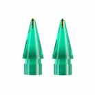 For Apple Pencil 1/2 2pcs Stylus Transparent Replacement Needle Nib, Spec: Round (Green) - 1