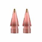 For Apple Pencil 1/2 2pcs Stylus Transparent Replacement Needle Nib, Spec: Round (Pink) - 1