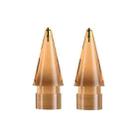 For Apple Pencil 1/2 2pcs Stylus Transparent Replacement Needle Nib, Spec: Round (Gold) - 1