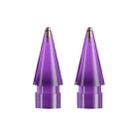 For Apple Pencil 1/2 2pcs Stylus Transparent Replacement Needle Nib, Spec: Round (Purple) - 1