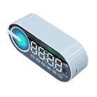 RBT-G30 Mirror Colorful Light Subwoofer Bluetooth Alarm Clock Audio, Spec: Sensor Version (White) - 1