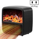 YJQ-N6 3D Anti-real Flame Heater Desktop Energy-saving Electric Heater, Spec: US Plug(Black) - 1