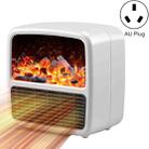 YJQ-N6 3D Anti-real Flame Heater Desktop Energy-saving Electric Heater, Spec: AU Plug(White) - 1