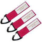 3PCS Mobile Phone Case Wrist Strap Lanyard School Bag Pendant Decoration(Rose Red) - 1