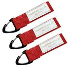 3PCS Mobile Phone Case Wrist Strap Lanyard School Bag Pendant Decoration(Red) - 1