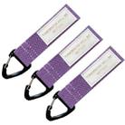 3PCS Mobile Phone Case Wrist Strap Lanyard School Bag Pendant Decoration(Purple) - 1