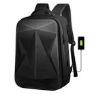 160 Large Capacity ABS Waterproof Laptop Backpack with USB Charging Port(Black) - 1