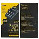 BMAX 18650 3 Slot USB Charging Seat 3.7/4.2V Independent Lithium Battery Charger - 6