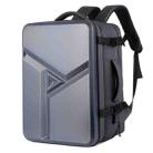 Large-capacity Waterproof Expandable Hard Shell Backpack with USB Charging Hole(161 Dark Gray) - 1