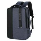 140 Large-capacity Business Commuter Laptop Backpack with USB Charging Interface(Blue) - 1