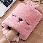 USB Heated Mouse Pad Winter Warm Electric Gloves, Color: 12V Pink - 1