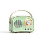 DW21 Vintage Radio BT Speaker Support TF Card/U Disk to Play(Light Green) - 1