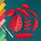 Paper-cut Leaf Ornaments Photography Props(Red) - 1