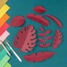 Paper-cut Leaf Ornaments Photography Props(Wine Red) - 1