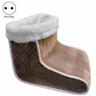 Plug-in High-top Electric Foot Warmer Heated Foot Warmer Boots EU Plug 230V(Brown) - 1