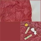 5 Packs Colored Pleated Sydney Paper Ornaments Decorated Photography Background(Wine Red) - 1