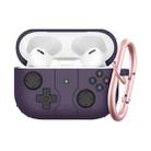 For Airpods Pro 2 Soft Shell Drop-proof Silicone Headphone Cover With Hook (Purple) - 1