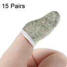 15 Pairs  18 Needles Gaming Finger Glove Anti-sweat and Non-slip Glove,Color: Copper White Trim - 1