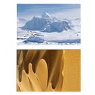 3D Double-Sided Matte Photography Background Paper(Snow Mountain+Desert) - 1