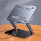 SSKY P18 Desktop Stand Hover Lifting Folding Aluminum Alloy Laptop Stand, Color: Black Gray - 1
