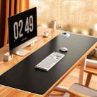 7-speed Temperature Control Leather Heated Mouse Pad Hand Warmer Desk Pad,CN Plug 90 x 40cm Black - 1