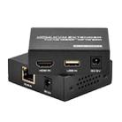1 Pair FJGEAR FJ-HKV50 KVM IP Extender HDMI+USB Network Transmission, US Plug - 1