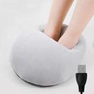 USB Heating Foot Warmer Comfortable Plush Foot Warmer(SIlver Gray) - 1
