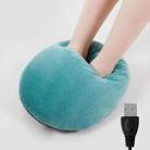USB Heating Foot Warmer Comfortable Plush Foot Warmer(Ink Green) - 1