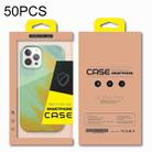 50 PCS Kraft Paper Phone Case Packaging Box  L Inner Tray   6.1-6.7 Inch(Yellow) - 1
